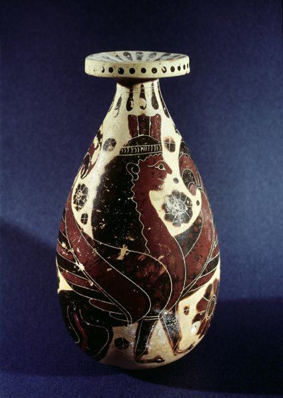 Proto-Corinthian style vase with a sphinx by Greek